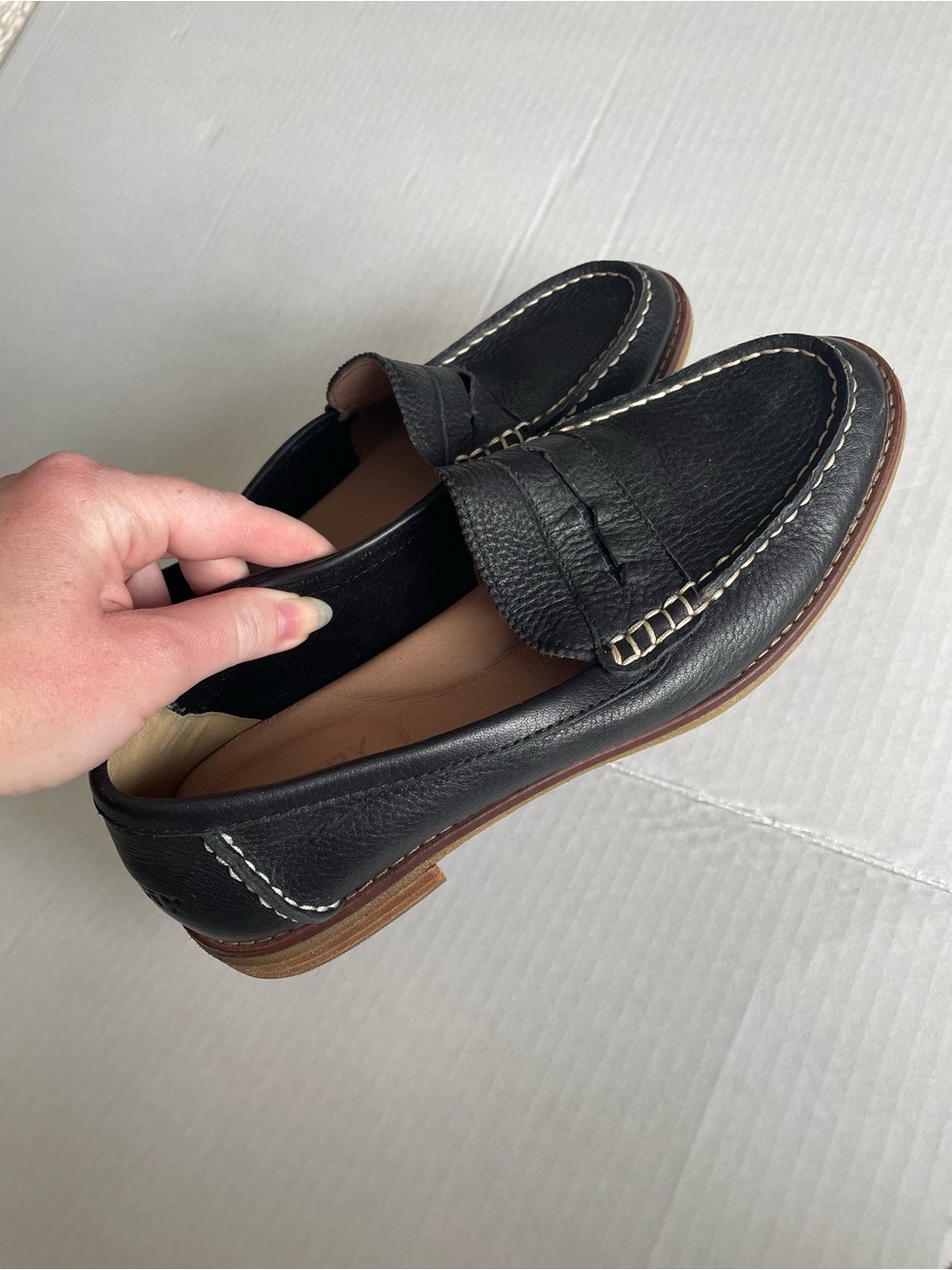 Sperry Classic Black Leather Penny Loafers